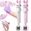 Cute Rabbit Shape Portable Nail Dryer Lamp Adjustable Nail Polish Grill Lamp  Home