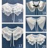 Cotton Lace Hollow Girl Shawl For Women Apparel Sewing Lace Neckline Clothing Decoration Fake Collar