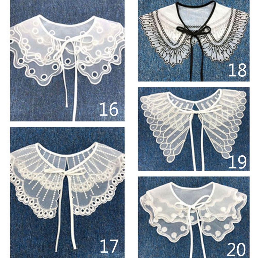 Cotton Lace Hollow Girl Shawl For Women Apparel Sewing Lace Neckline Clothing Decoration Fake Collar