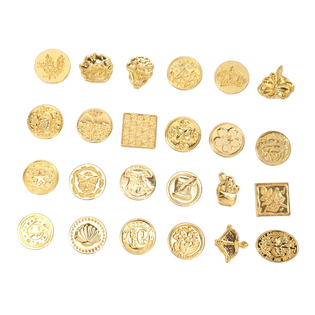 24 шт. Съемные штампы из сургуча, винтажные штампы из сургуча с подарочной коробкой для украшения подарка