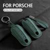 Чехол для ключа автомобиля для Porsche Panamera Cayenne 971 911 9YA Macan Boxster 3 кнопки замшевый чехол для пульта ключа автомобиля аксессуары