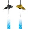 Cast Iron Wind Chime Goldfish Bless Bell Pendant Memorial Sympathy Small Wind Chime for Outside Balcony Patio Room Indoor