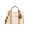 Tangli Baiqi Fashionable and Simple Hollow Double TLogo Double Ear Canvas Tote Bag Tote Bag Shopping Bag Canvas Bag Hand-held 142577-654