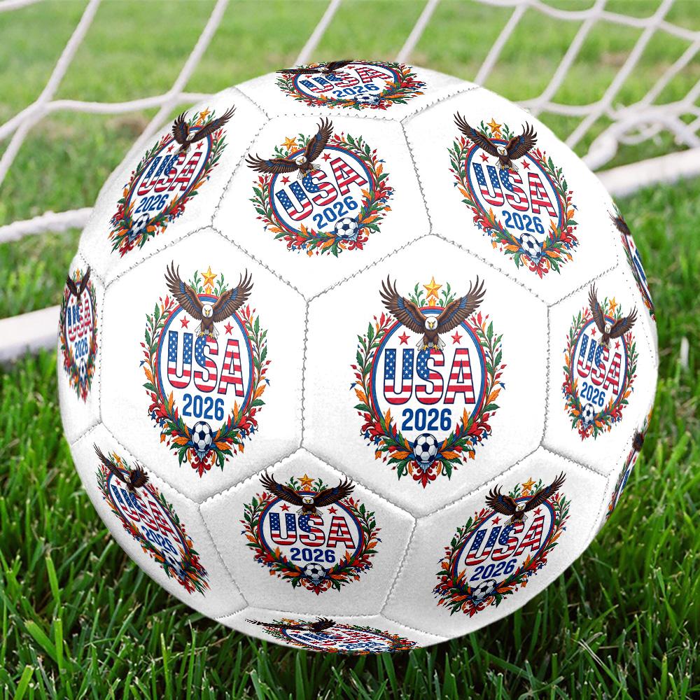 Usa Soccer 2026 Championship Soccer Ball Size 5 Football Machine Sewn Outdoor Training and Matches Ideal for Soccer Enthusiasts