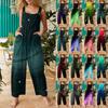 Womens Casual Overalls Jumpsuits Adjustable Straps Sleeveless Summer Cute Comfy Rompers With Pocket