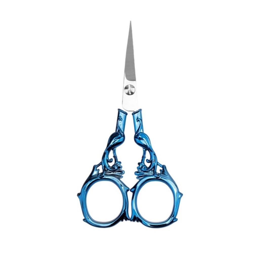 Vintage Engraved Stainless Steel Embroidery Scissors Multi Purpose Craft Tool For Sewing Feather Trimming And Decorative Display