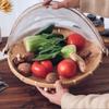 Anti-mosquito Hand-Woven Food Serving Tent Basket Tray Vegetable Bread Storage Basket Portable Outdoor Picnic Mesh Net Cover