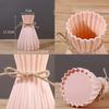 Folding Flower Vase Waist Cinching Simple Modern Vase Creative Hemp Rope Closure Real Flower Arrangement Plastic Flower Pot YLE551