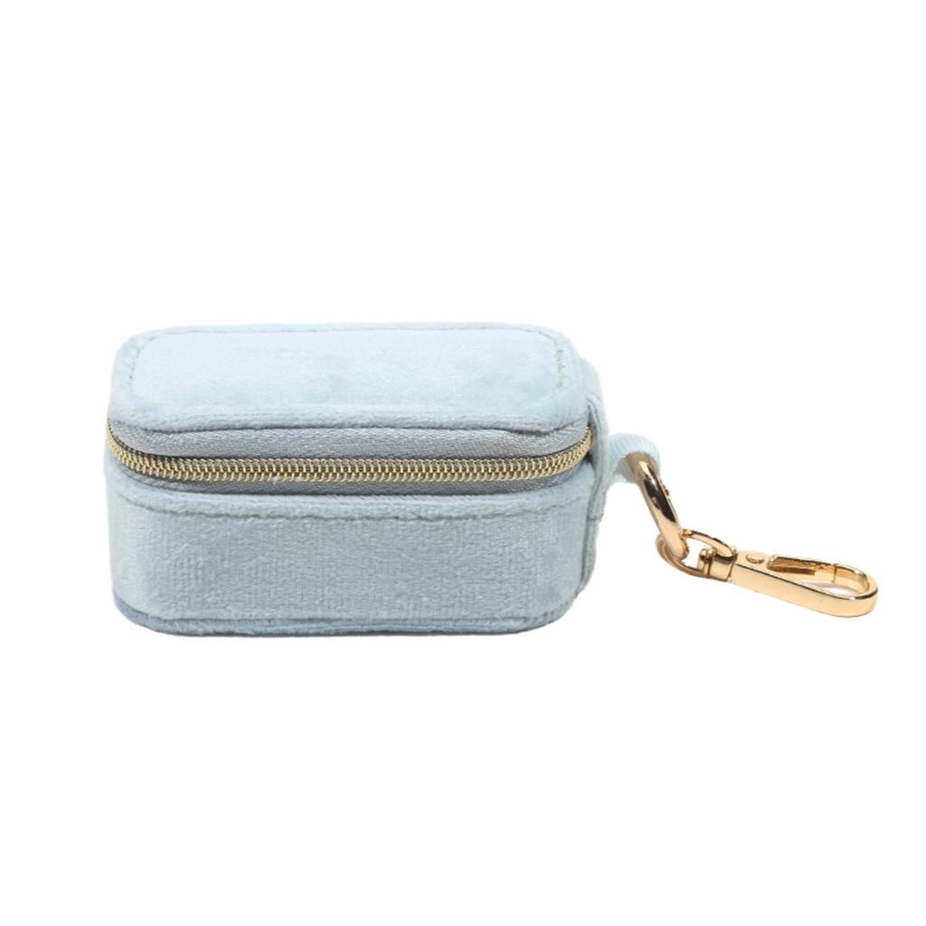 Mini Portable Jewelry Box with Keychain Earrings Necklace Ring Storage Box Velvet Travel Organizer Jewelry Case Hanging