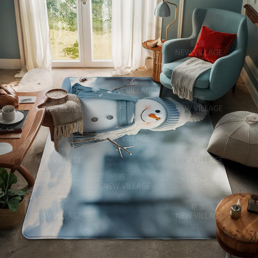 Ковер у входа в дом Домашний коврик у двери Гостиная Ванная Комната Ноги ванная комната Нескользящие коврики с водопоглощением для ванной Счастливого Рождества зима