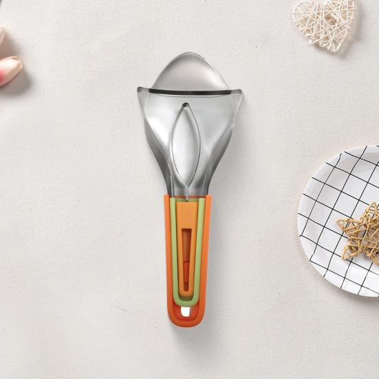 Mango Peeler Cutter Tool Stainless Steel 3-in-1 Fruit Slicer Corer Pit Remover for Watermelon Avocado Kiwi Kitchen Gadget