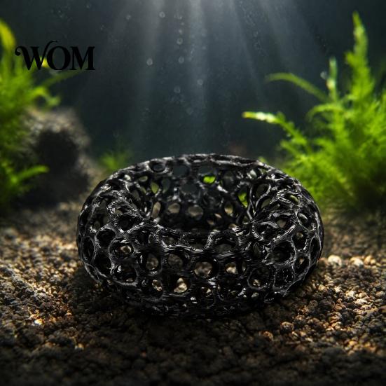 Aquarium Structure for Shrimp 2Pcs Caves Plants, Round Hideouts, Cherry & Dwarf Freshwater House Hides Moss Ferns And Anubias, Tank Decoration
