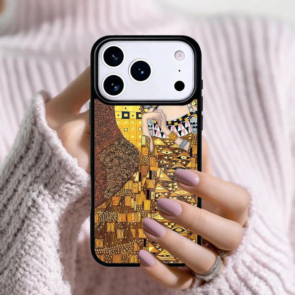 Чехол для телефона 'Поцелуй' Густава Климта Для Apple iPhone 17 Air 16E 15 14 Plus 13 12 11 Pro Max Mini Funda Cover
