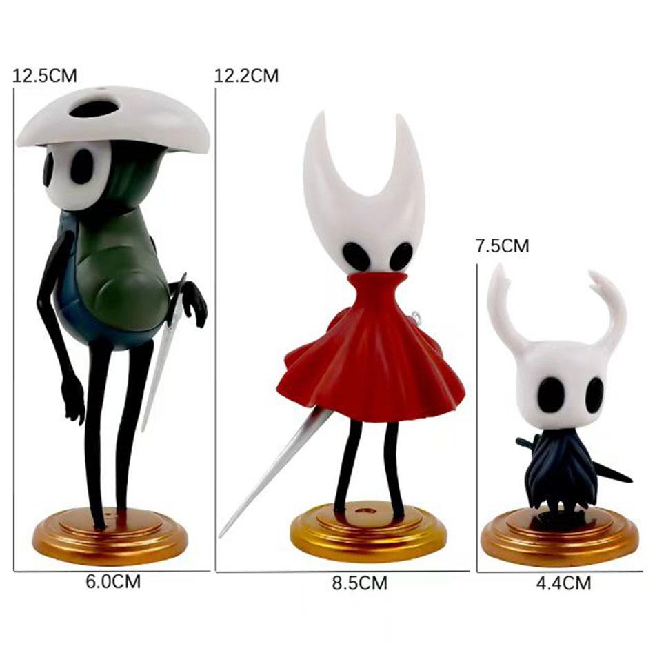 3 шт./комплект Фигурки персонажей аниме Hollow Knight Игрушки Фигурка Рыцаря Фигурка Хорнет/Квиррела Коллекционная модель Кукла Подарок для ребенка