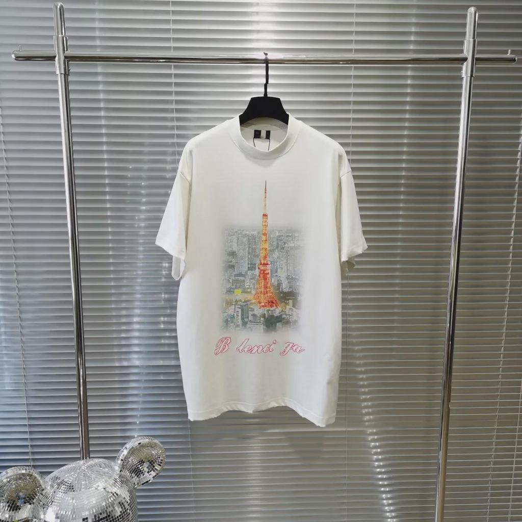 Футболка унисекс с коротким рукавом Nanyou Eiffel Tower Night View в европейском стиле