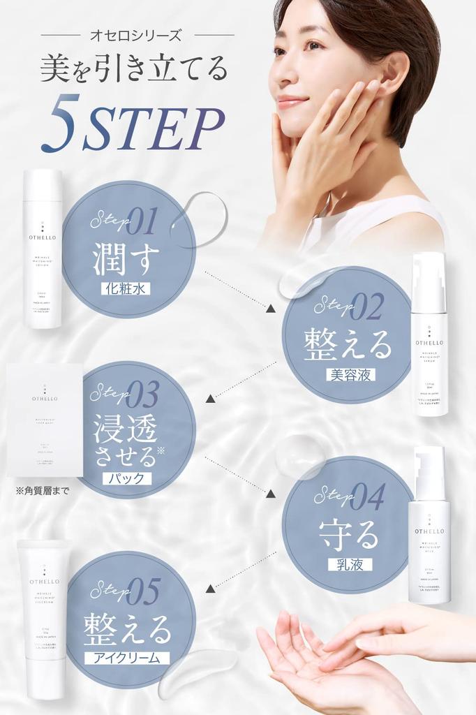 OTHELLO Face Популярная салфетка от морщин Asahi Kasei Высококачественная салфетка для лица Сделано в Японии (Отелло) Пакет, Доктор Ниацинамид, Отбеливание, Улучшение,