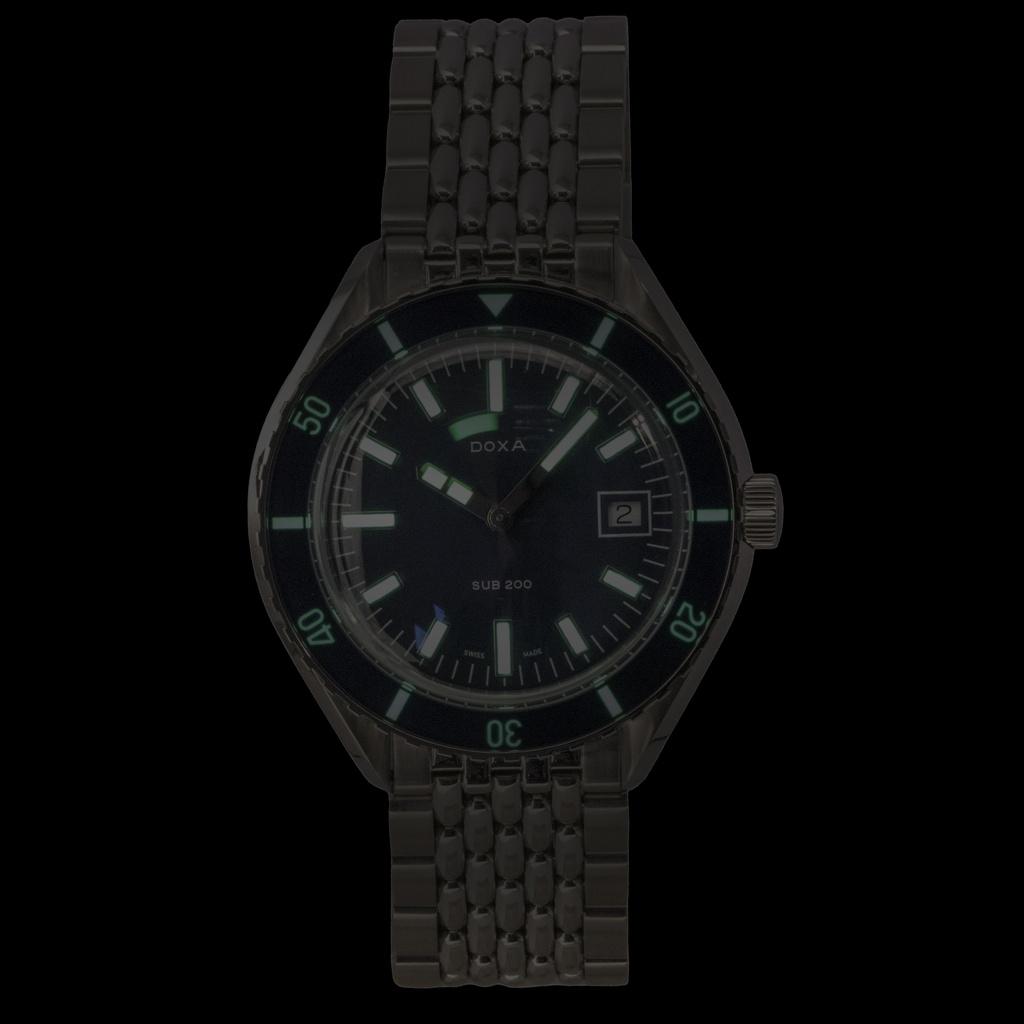 Doxa Sub 200 Карибский Стальной Синий Циферблат Автоматический Дайверские 799.10.201.10 200M Мужские Часы