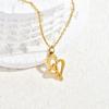Cheap Trendy Stainless Steel Pendant Necklace Link Chain Geometric Gold Plated Custom Gift DIY Jewelry for Woman Man