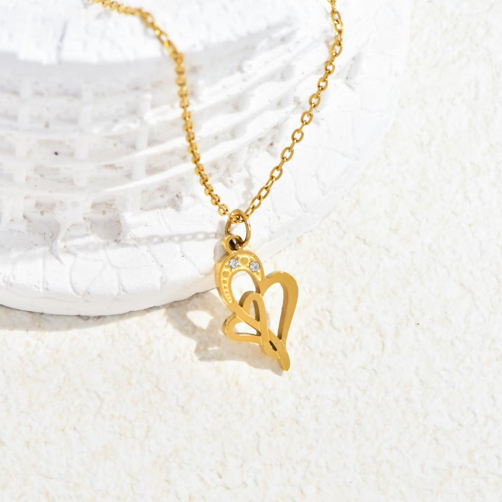Cheap Trendy Stainless Steel Pendant Necklace Link Chain Geometric Gold Plated Custom Gift DIY Jewelry for Woman Man