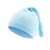 Unisex Soft Cotton Baby Hat with Tail Design & Pacifier Holder, Breathable Adjustable Newborn Cap for 0-12 Months, Spring Autumn Infant Headwear
