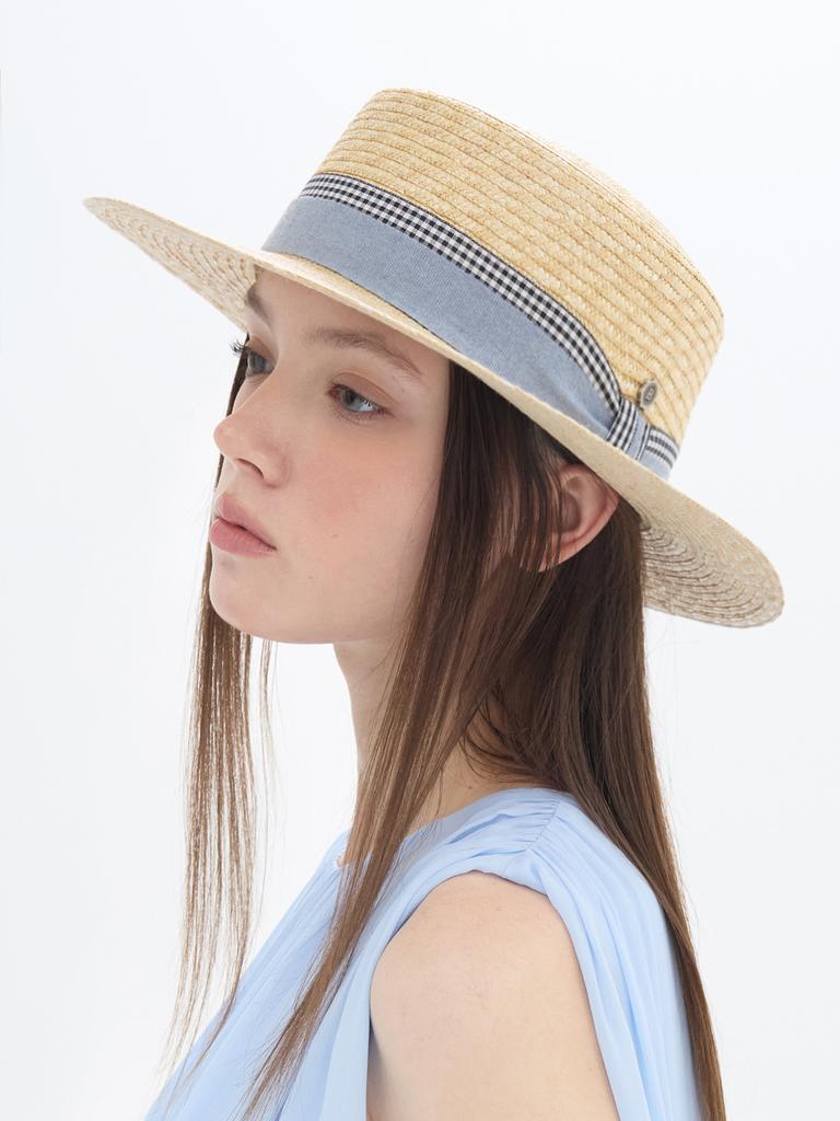 Beulaunhaes Bespoke Boater Hat - Blue