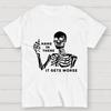 Hang In There Skeleton Unisex 100% Cotton Summer Casual Cool Loose T-Shirt