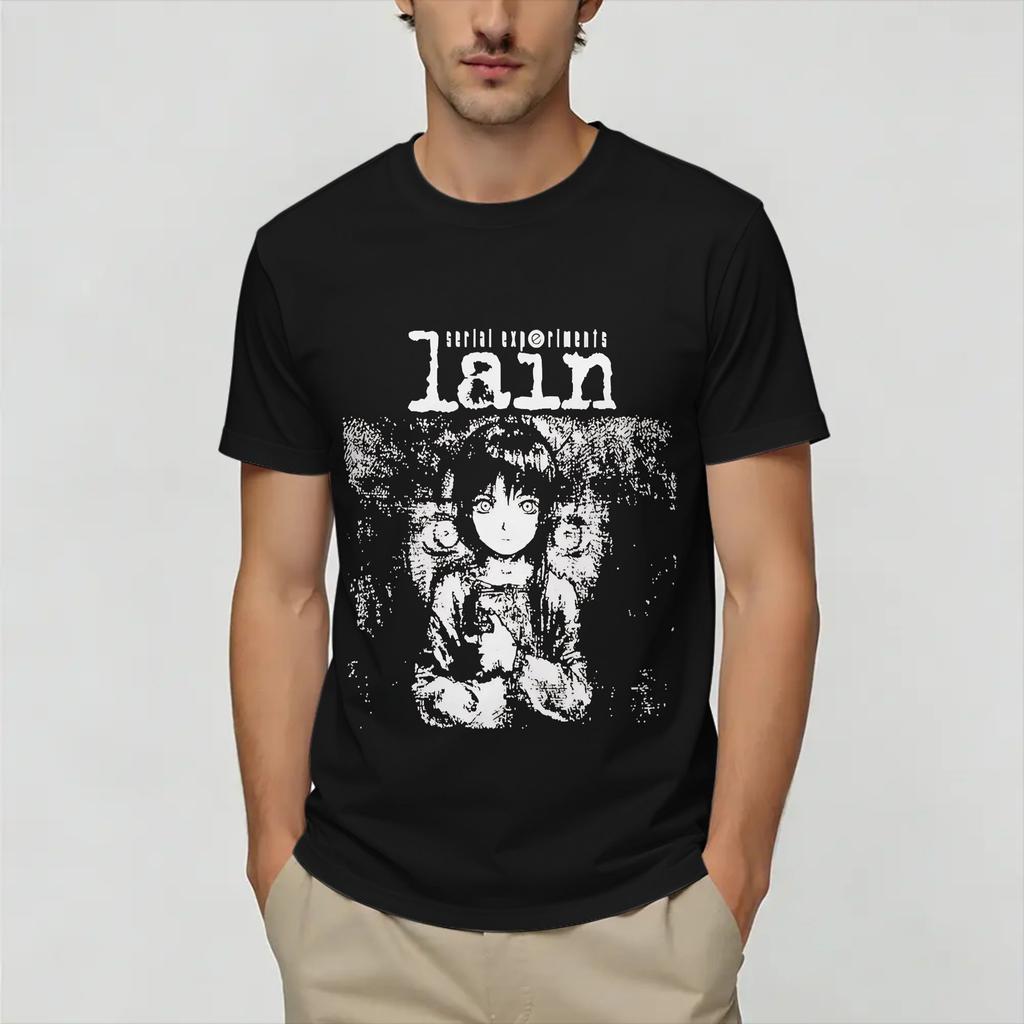Harajuku T Shirt Summer Serial ExperiUnisexts Lain Novelty TShirts Cotton Tee Shirt for Unisex Y2K Basic Design Short Sleeve Tees