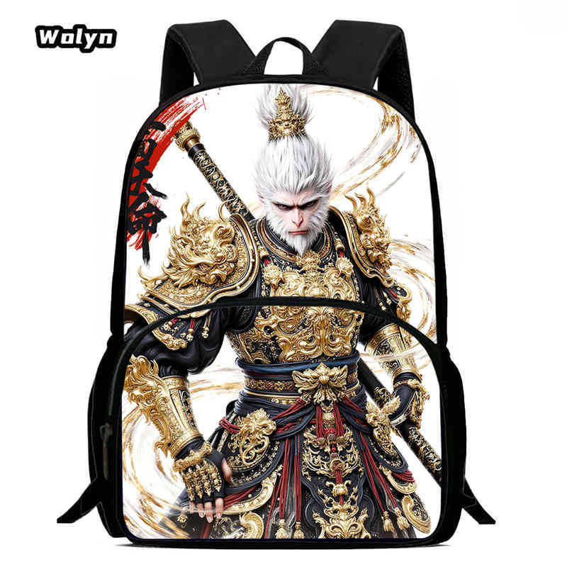 Wukong Черный Миф Wukong Игра Анимация Рюкзак Студенческая Школьная Сумка Компьютерная Сумка