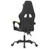 Gaming Chair Swivel Black and Gold Faux Leather