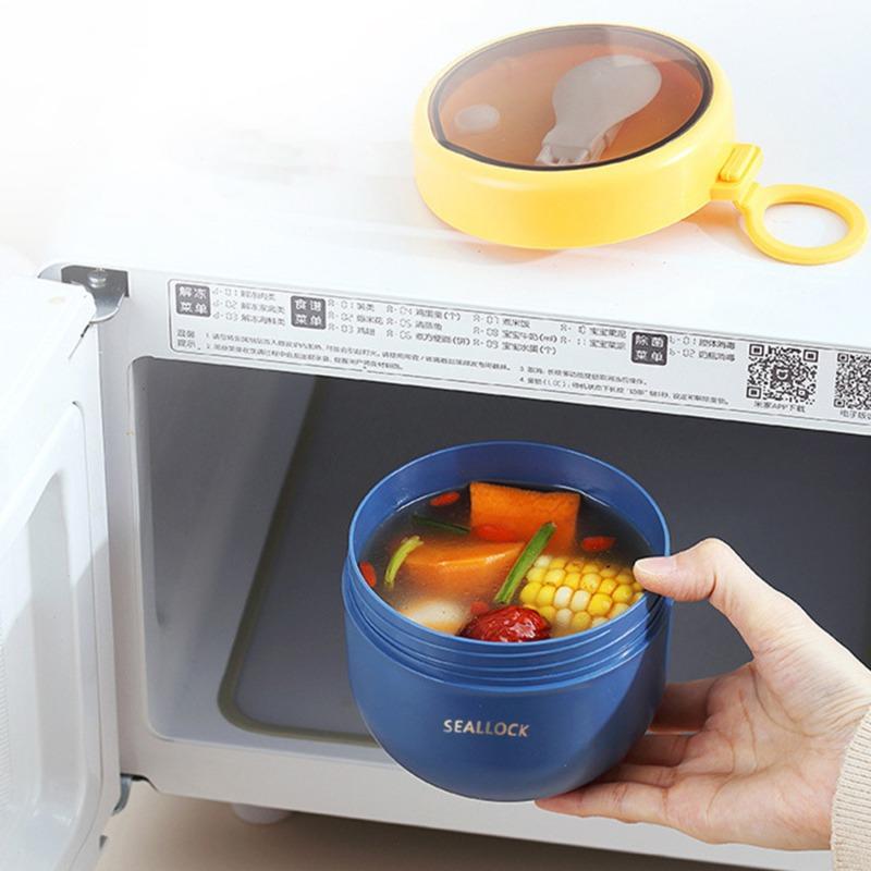 600 мл термобокс для ланча, мини-портативный герметичный пищевой контейнер из нержавеющей стали, вакуумная чашка для супа, изолированная чашка для завтрака, ложка