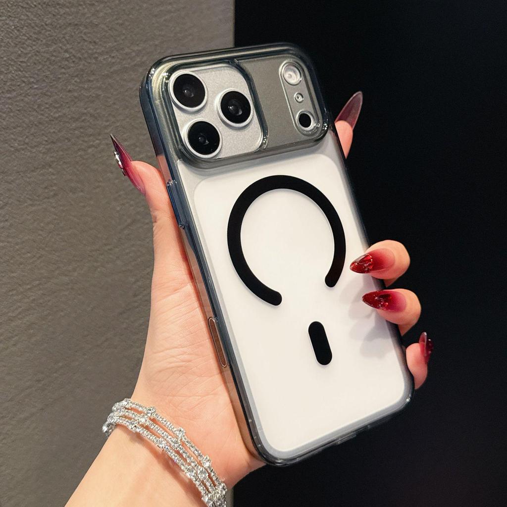AI Touch Магнитный прозрачный чехол для iPhone 17 Pro Max - Мягкий край, Защитная крышка однотонная
