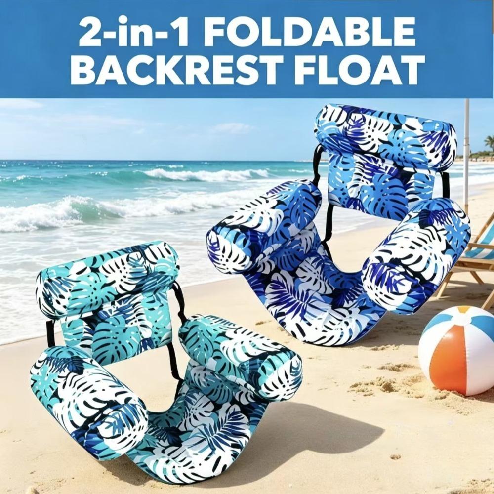 Inflatable Floating Pool Chair Heavy Duty Blow Up Lounge with Noodle for Adults Outdoor Lake Beach Backyard Party Seating Seat