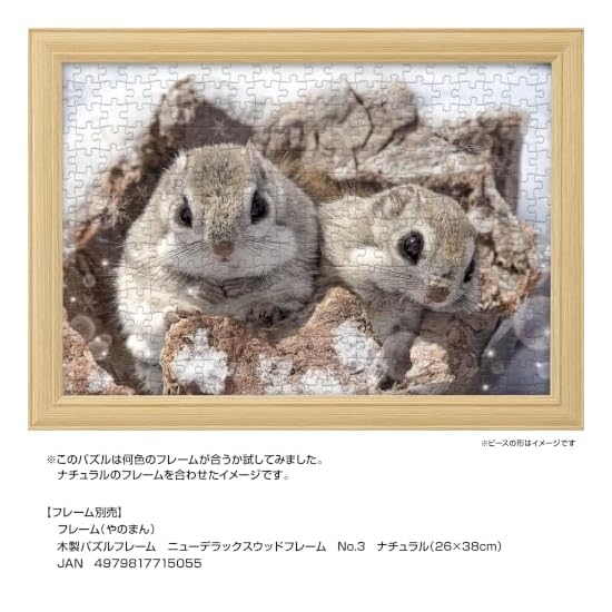 Yanoman [Made in Japan] 300-Piece Jigsaw Puzzle: Warm Ezo Flying Squirrel (26x38cm) 03-968, includes