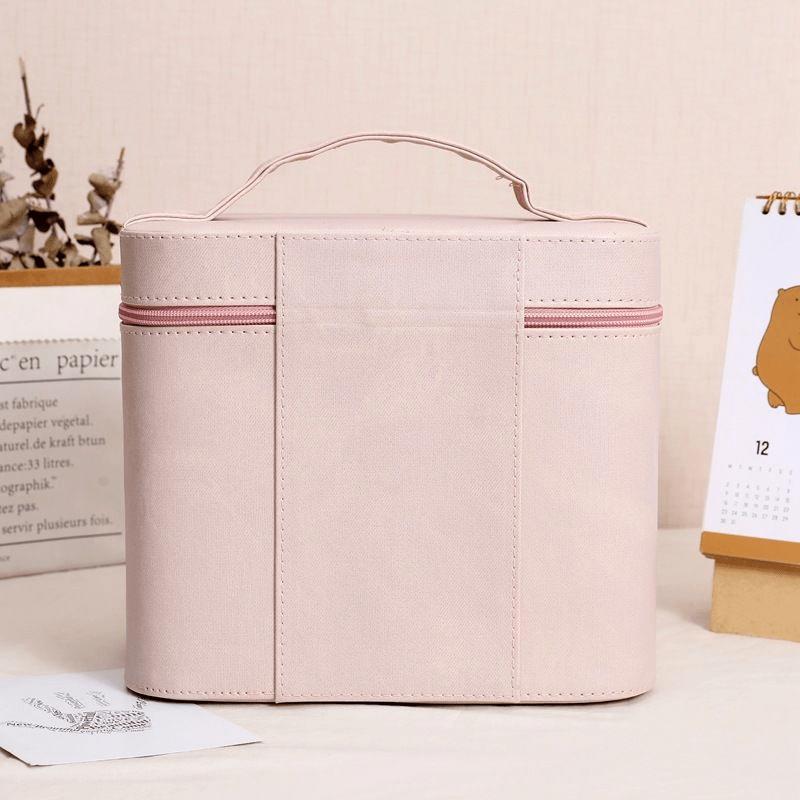 Large Capacity Makeup Case Travel Makeup Bags Organizer For Women Professional Train Case Box Storage With Brush Holder Gift For Girls Mom Daughter