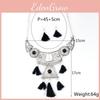 Style Simulation Ethnic Gemstone Decoration Women Necklace With Tassel Design
