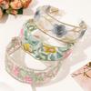Elegant Chiffon Embroidery Flower Hairband For Women Sweet Hair Decorate Headband Hair Hoop Band Turban Fashion Hair Accessories