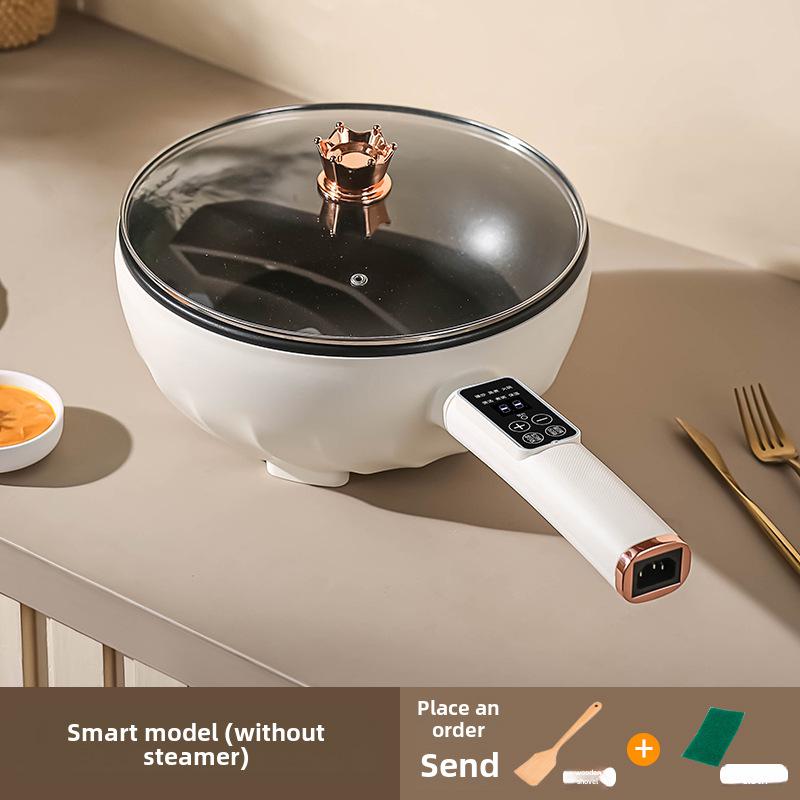 Умная многофункциональная электрическая сковорода с антипригарным покрытием: Интегрированная, подключаемая, бытовая кастрюля для приготовления пищи