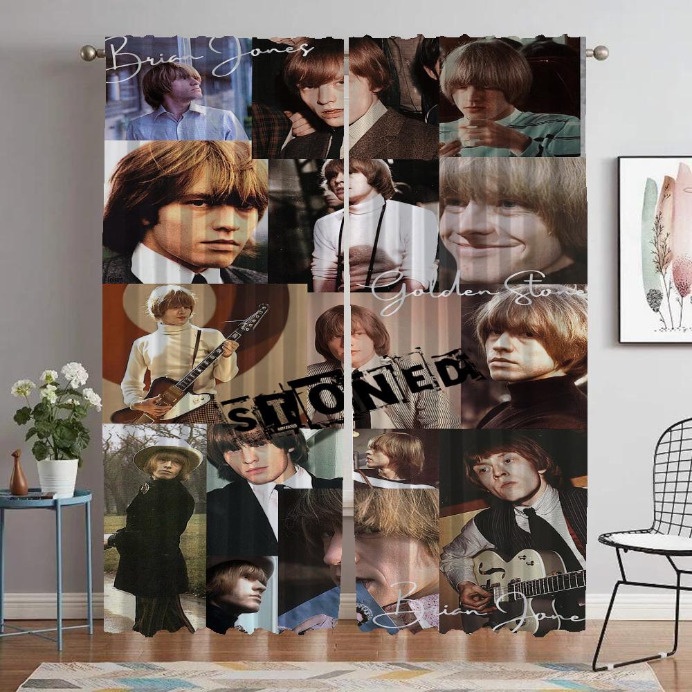 The Rollings Stones Shades Противомоскитные шторы для гостиной, занавески на окна, украшения на Хэллоуин, тюль для спальни, кухни
