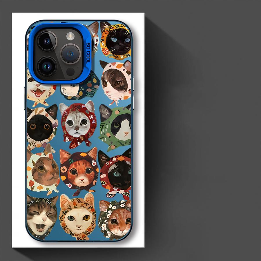 Мультяшный чехол для питомца-кошки для iPhone 17 Pro Max 15 11 13 14 Plus 12 Pro 16 Air Чехол для телефона