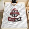 Custom Name Toronto FC2 Flannel Blanket, High quality Comfortable for All Seasons, Home Decor, Warmth and Comfort