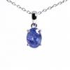Простой легкий роскошный дизайн, натуральный голубой танзанит, овал 6*8 мм, подвеска в виде капли воды, ожерелье из серебра 925 пробы, ювелирные украшения, повседневная одежда, подарки для женщин
