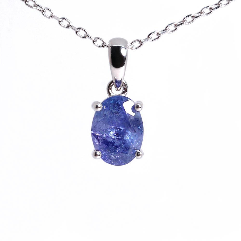 Простой легкий роскошный дизайн, натуральный голубой танзанит, овал 6*8 мм, подвеска в виде капли воды, ожерелье из серебра 925 пробы, ювелирные украшения, повседневная одежда, подарки для женщин