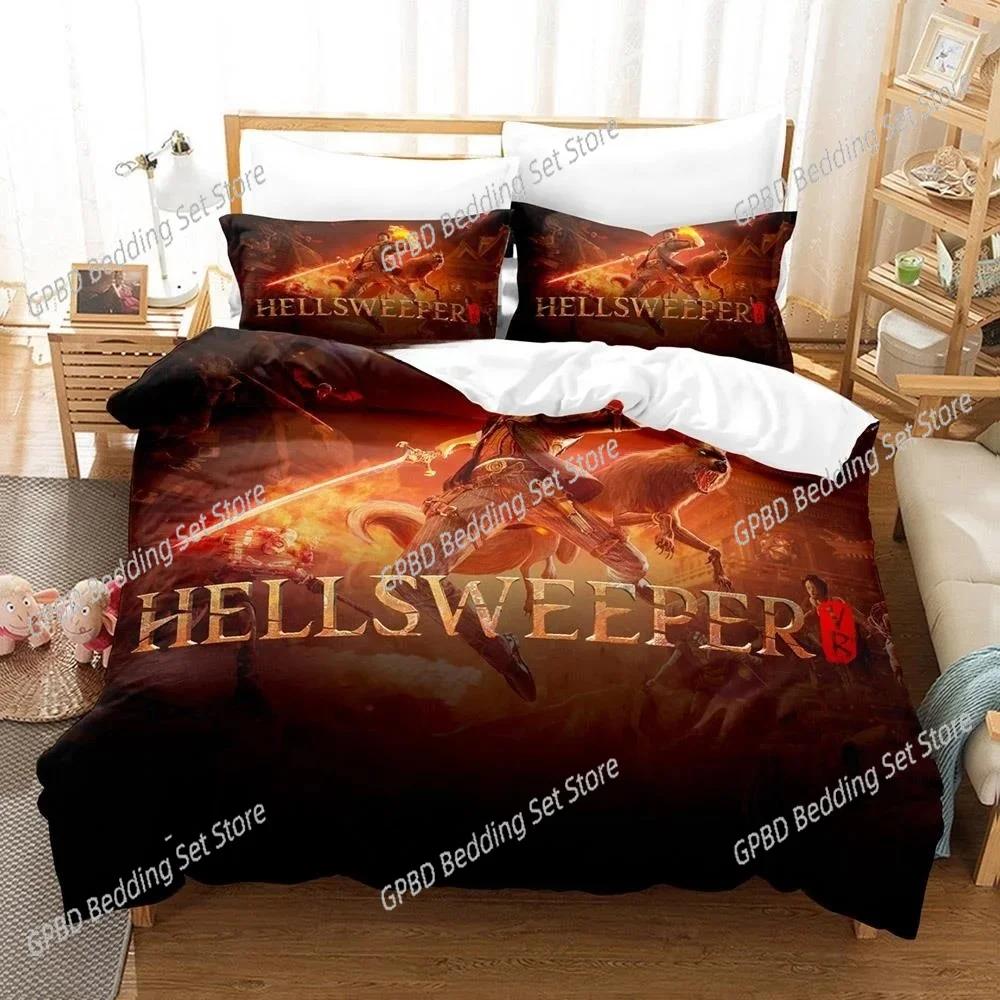 Игровой постельный комплект Hellsweeper VR для спальни Мягкое современное покрывало Удобное детское пододеяльник Покрывало и наволочка