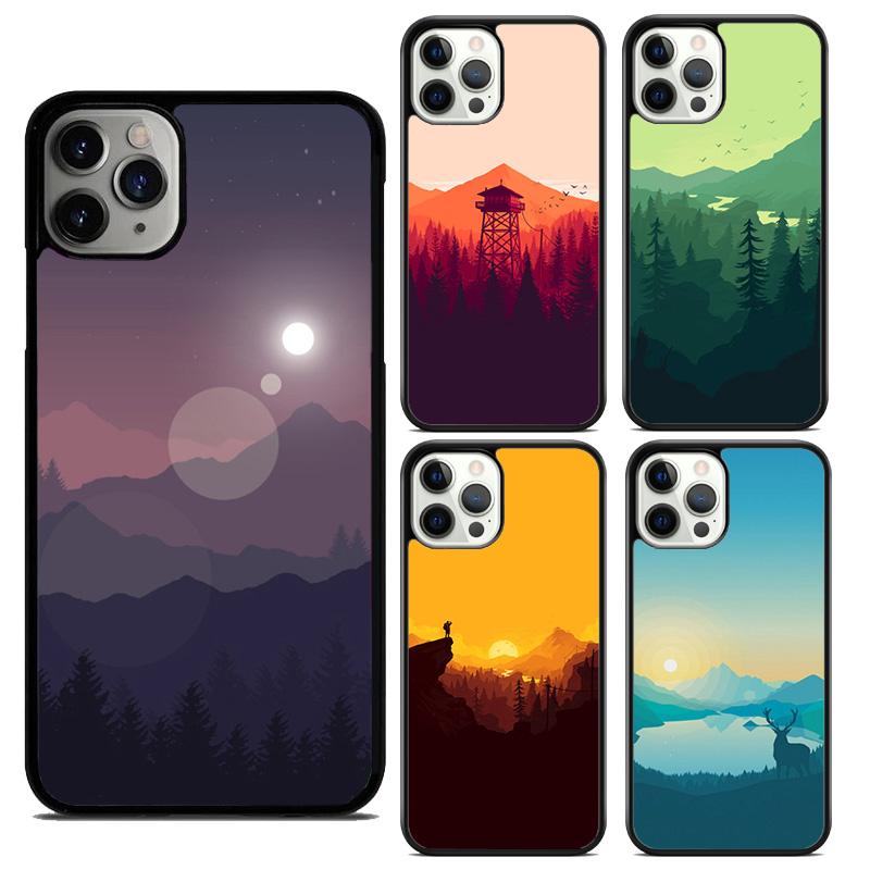 Небо минималистичный лес мягкий Чехол для телефона Cover Для iPhone 17 Air 16 15 14 12 13 Pro Max Plus coque Оболочка Fundas