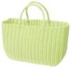 Murataya Vinyl P.P. Jumbo Basket Bag, Lime, Approx. 44 X 16 X 32cm (Approx. 48cm To Handle), 9688