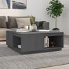 814521 vidaXL Coffee Table Grey 100x101x40.5 Cm Solid Pine Wood