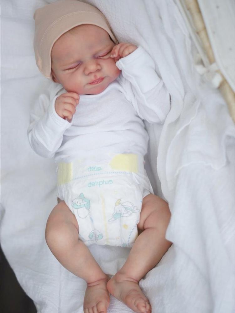 48 см мягкая силиконовая спящая реалистичная кукла-реборн с 3D кожей с видимыми венами игрушка для девочки тканевое тело детское искусство Bebe