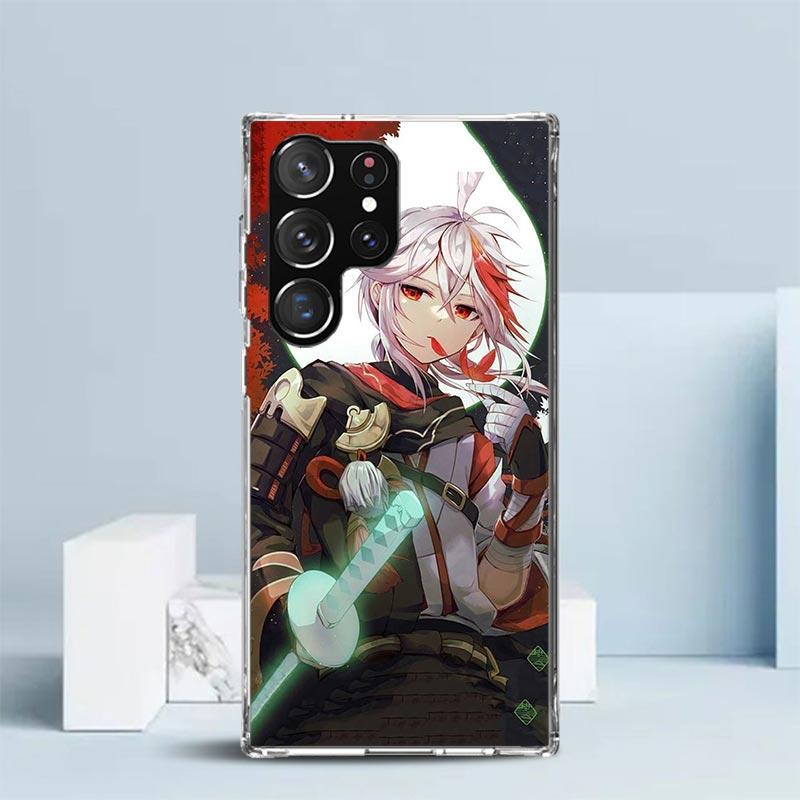 Чехол для телефона Kazuha Genshin Impact для Samsung Galaxy S24 S25 Edge S26 Ultra S22 S23 Plus S21 + S20 FE Мягкая задняя крышка из ТПУ Galaxy