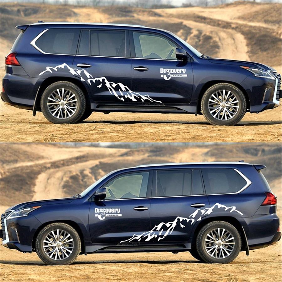 Декаль Mountain Styling Наклейка Декор Боковой Двери Автомобиля Наклейки на Кузов Автомобиля Для Toyota