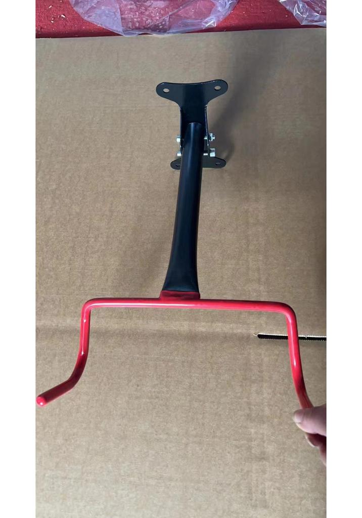 Adjustable Wall-Mounted Bicycle Trailer Rack with Rotating Hook for Mountain Bikes